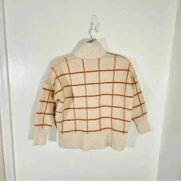 Madewell Pearldale Turtleneck Sweater Windowpane Size XS - Picture 3 of 9